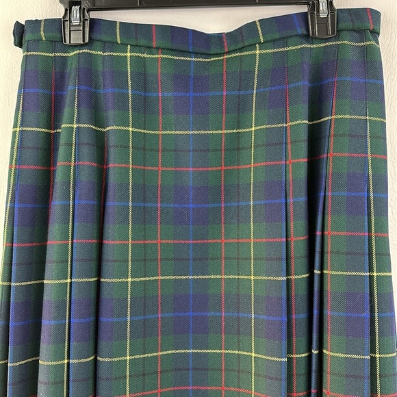 Pendleton Virgin Wool Pleated Plaid Maxi Skirt - Picture 2 of 8
